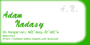 adam nadasy business card